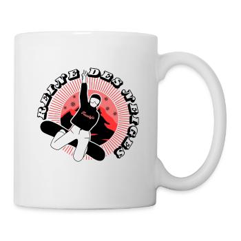 Reine des neiges du snowboard ! A fond les pistes - Mug blanc - blanc - Droite