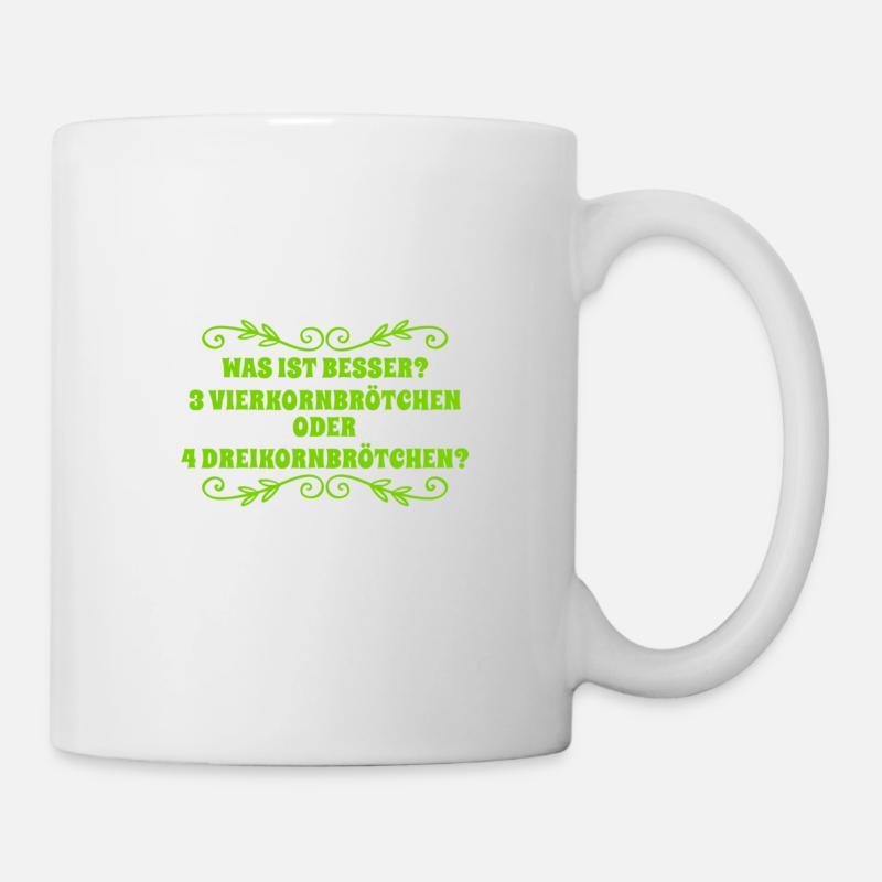 wie viele Brötchen möchtest du? - Tasse - Weiß