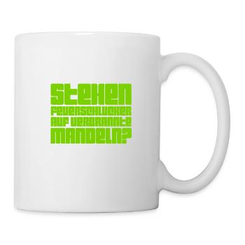 was mögen Feuerschlucker? - Tasse - Weiß - Rechts