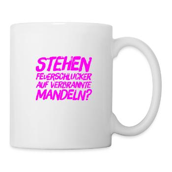 wer mag verbrannte Mandeln? - Tasse - Weiß - Rechts