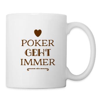 Poker ist cool - Tasse - Weiß - Rechts