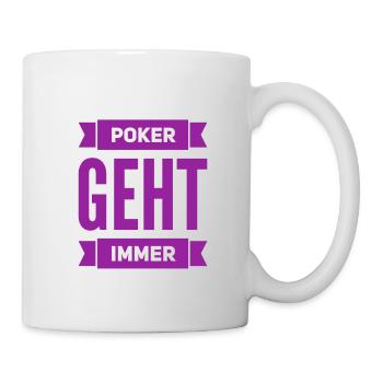 ich stehe auf Poker - Tasse - Weiß - Rechts