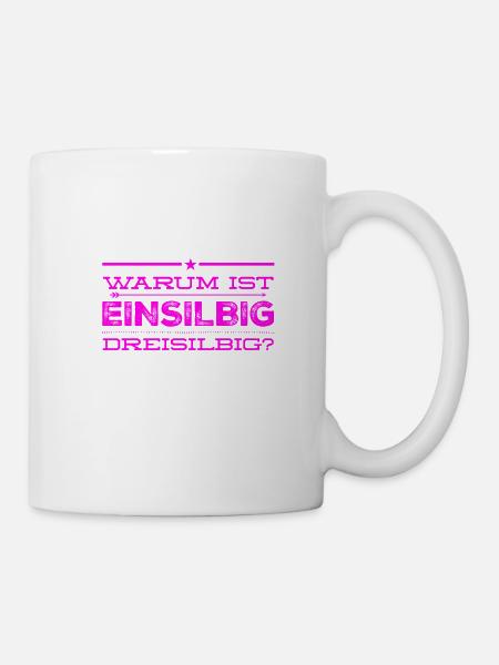 Anzahl der Silbern - Tasse - Weiß