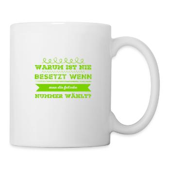 verwählt - Tasse - Weiß - Rechts