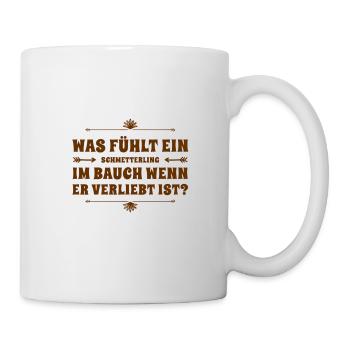 die lieben Schmetterlinge - Tasse - Weiß - Rechts