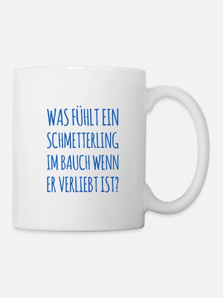 so fühlen Schmetterlinge - Tasse - Weiß