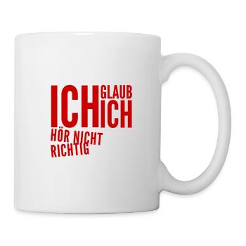 du spinnst - Tasse - Weiß - Rechts
