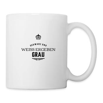 schwarz und weiß - Tasse - Weiß - Rechts