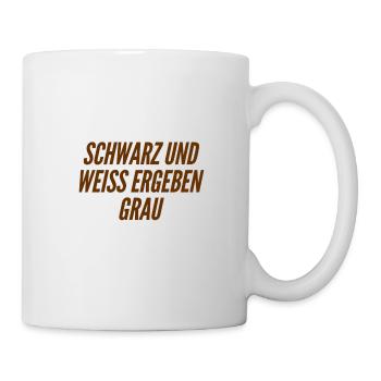 weiss und schwarz - Tasse - Weiß - Rechts