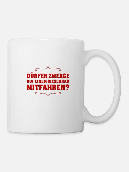 dürfen die mitfahren? - Tasse - Weiß