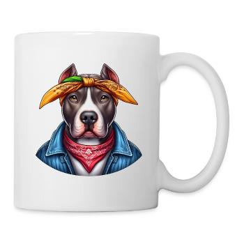 Artiste de rap Pitbull mignon - Mug blanc - blanc - Droite