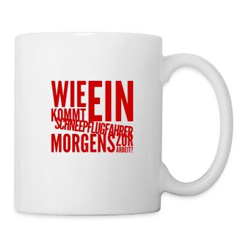 es liegt Schnee - Tasse - Weiß - Rechts