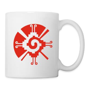 Rotes Maya-Schutzsymbol - Tasse - Weiß - Rechts