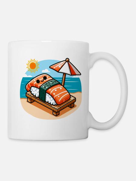 Sushi Summer Funny - Mug - white