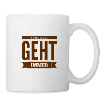 Je suis pour la liberté - Mug blanc - blanc - Droite