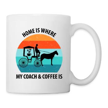 Coachman Carriage Horse-drawn carriage Coffee - Mug - white - Right