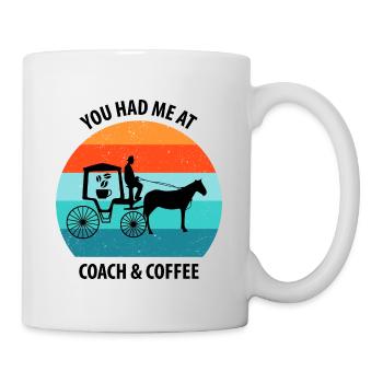 Cocher Calèche Calèche Café - Mug blanc - blanc - Droite