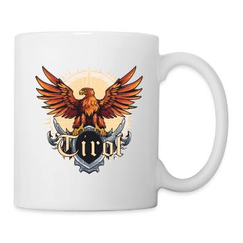 Tiroler Adler dem Land Tirol die Treue, Steinadler - Tasse - Weiß - Rechts