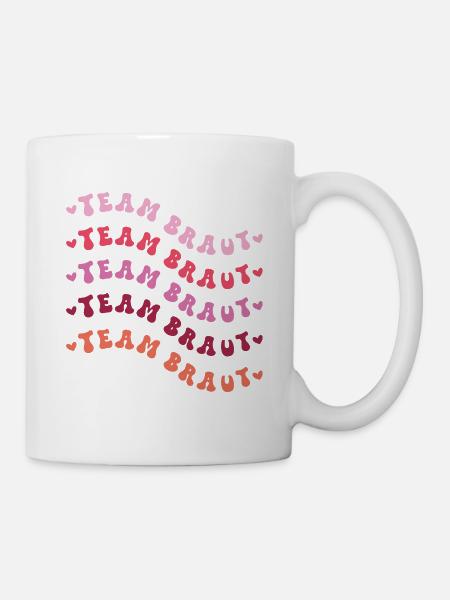 Team Braut retro Design - Tasse - Weiß