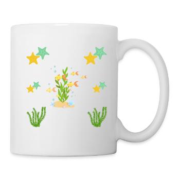 Unter dem Meer - Tasse - Weiß - Rechts