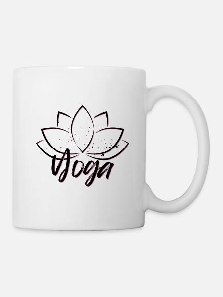 Yoga Fleur de lotus - Mug blanc - blanc