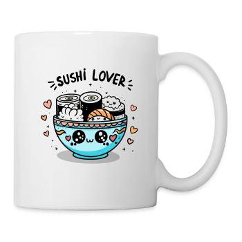 Sushi lover, j’aime les sushis - Mug blanc - blanc - Droite
