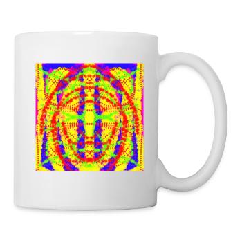 Abstract yellow and blue design - Mug - white - Right