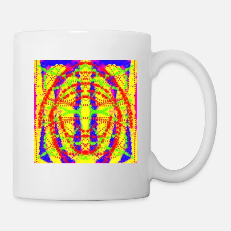 Abstract yellow and blue design - Mug - white