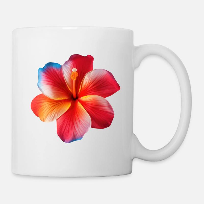 Hibiskus Hawaii Blume - Tasse - Weiß