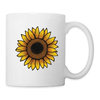 Sonnenblume - Tasse - Weiß - Rechts