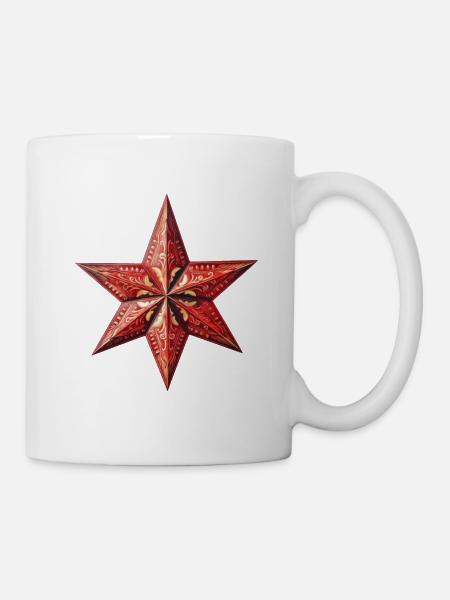 Weihnachtsstern - Tasse - Weiß