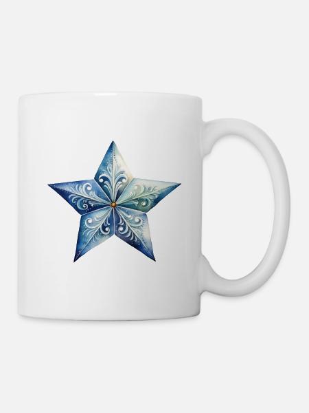 Weihnachtsstern - Tasse - Weiß