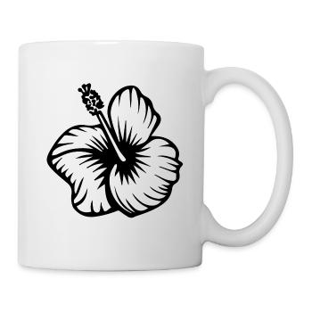 Hibiskus - Tasse - Weiß - Rechts