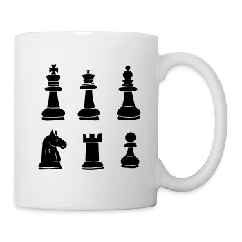 Schach Figuren - Tasse - Weiß - Rechts