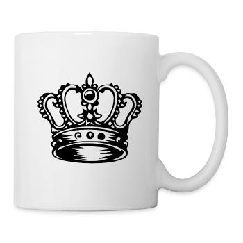 Krone - Tasse - Weiß - Rechts