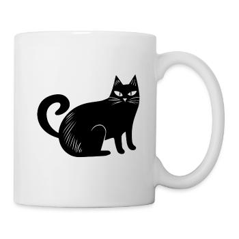 Katze Katzen Katzendame Katzenfreund - Tasse - Weiß - Rechts