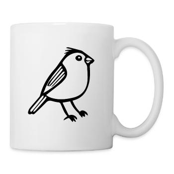 Oiseau - Mug blanc - blanc - Droite