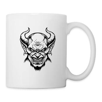 Teufel Dämon Satan - Tasse - Weiß - Rechts