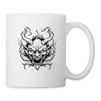 Teufel Dämon Satan - Tasse - Weiß - Rechts