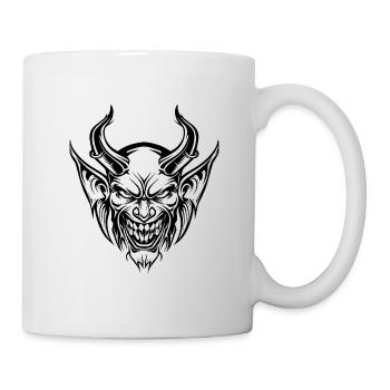 Teufel Dämon Satan - Tasse - Weiß - Rechts
