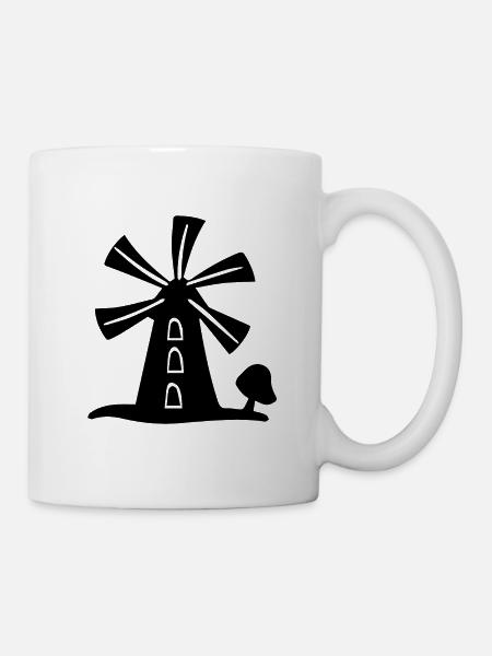 Windmühle - Tasse - Weiß