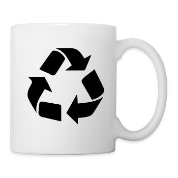 Recycling Symbol - Tasse - Weiß - Rechts