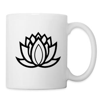 Lotus Blüte - Tasse - Weiß - Rechts