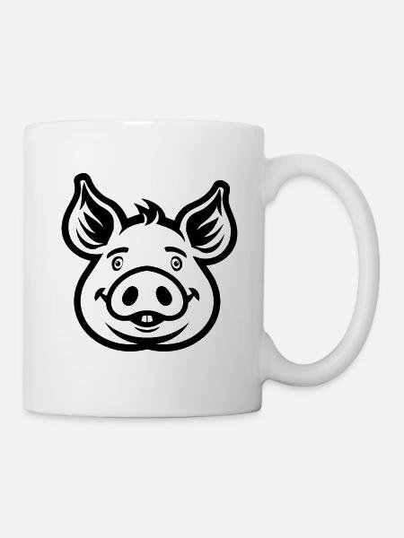Schwein Schweinchen - Tasse - Weiß