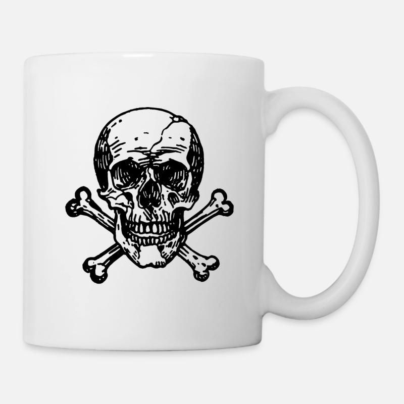 Crâne Pirate - Mug blanc - blanc