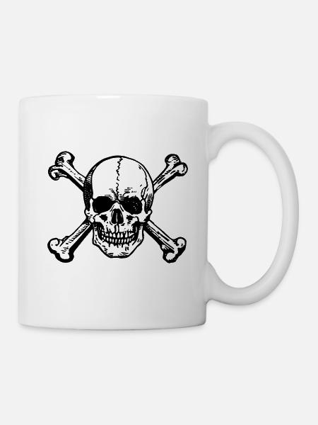 Crâne Pirate - Mug blanc - blanc