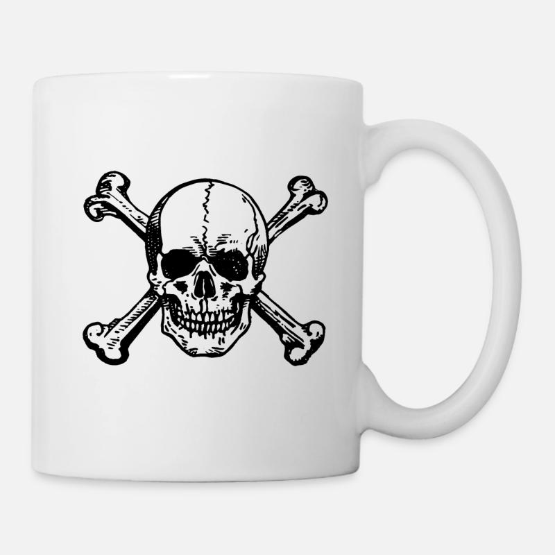 Crâne Pirate - Mug blanc - blanc