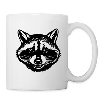 Raton laveur - Mug blanc - blanc - Droite