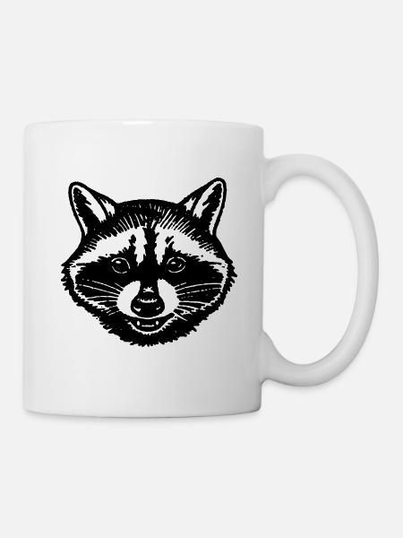 Waschbär - Tasse - Weiß