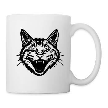 Cat Cats Cat Lady Cat Lover Cat Face - Mug - white - Right